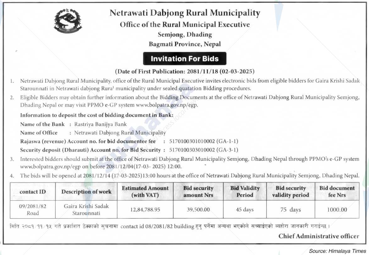 Netrawati Dabjong Rural Municipality