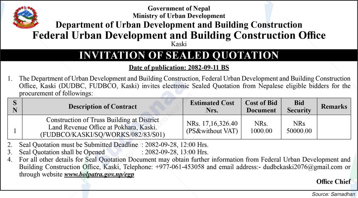 Federal Urban Development and Building Construction Office Kaski