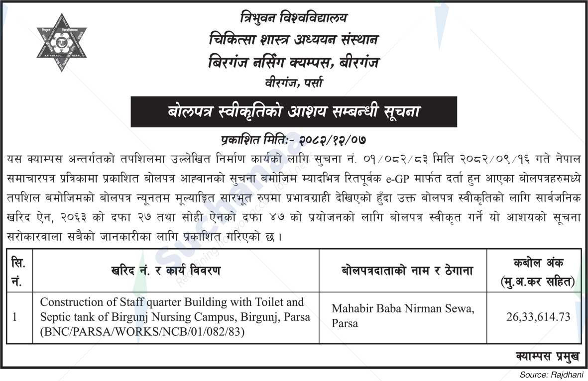 Birgunj Nursing Campus, Birgunj