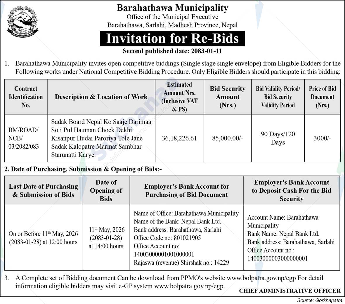 Barahathawa Municipality