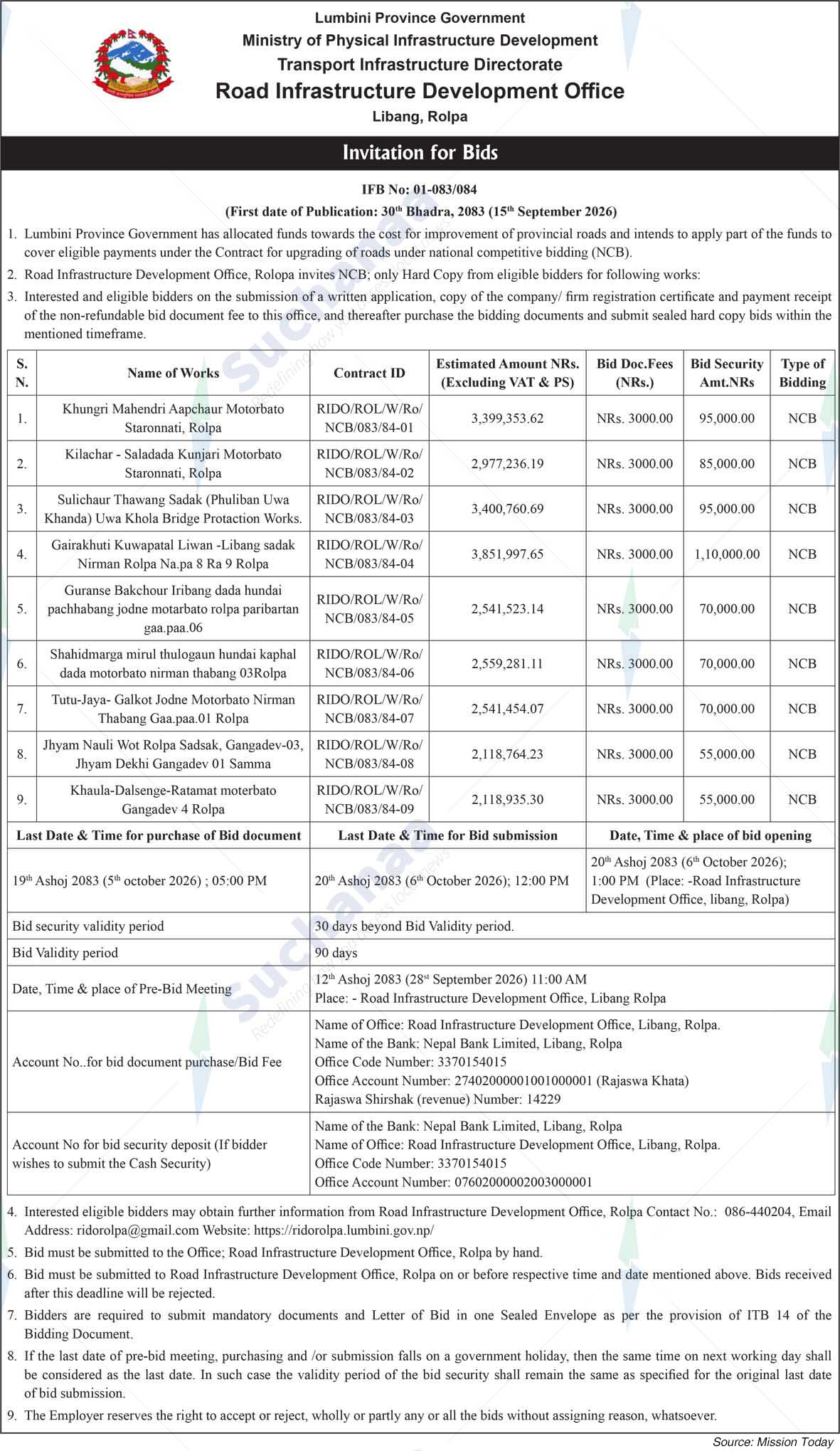 Ministry of Physical Infrastructure Development
