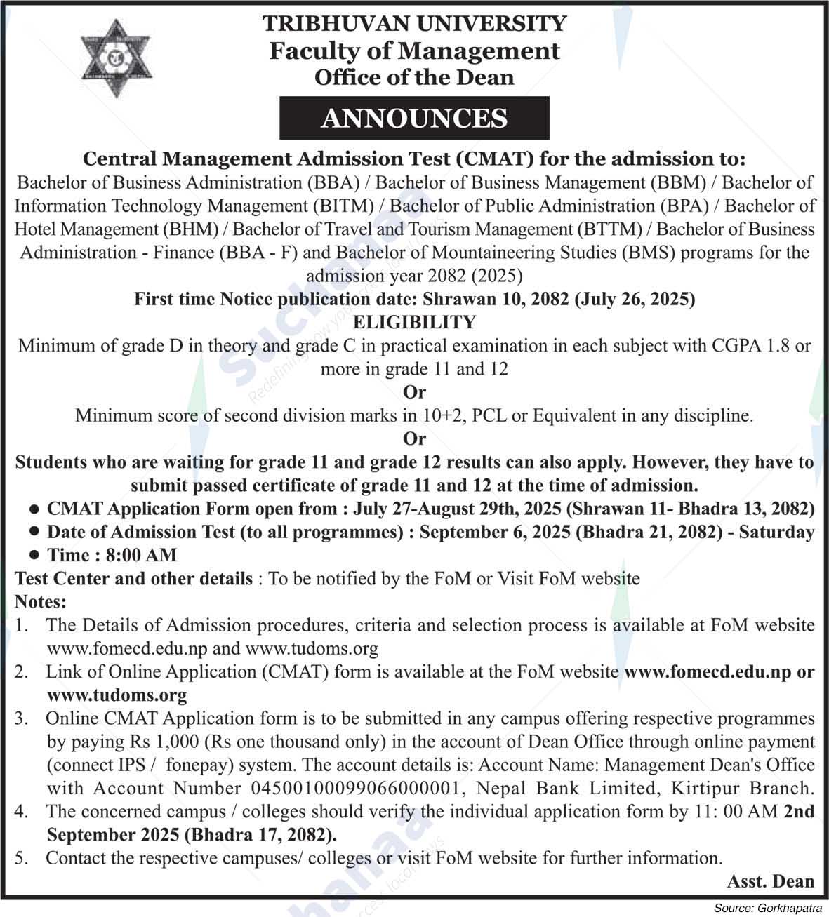 Tribhuvan University, Faculty of Management