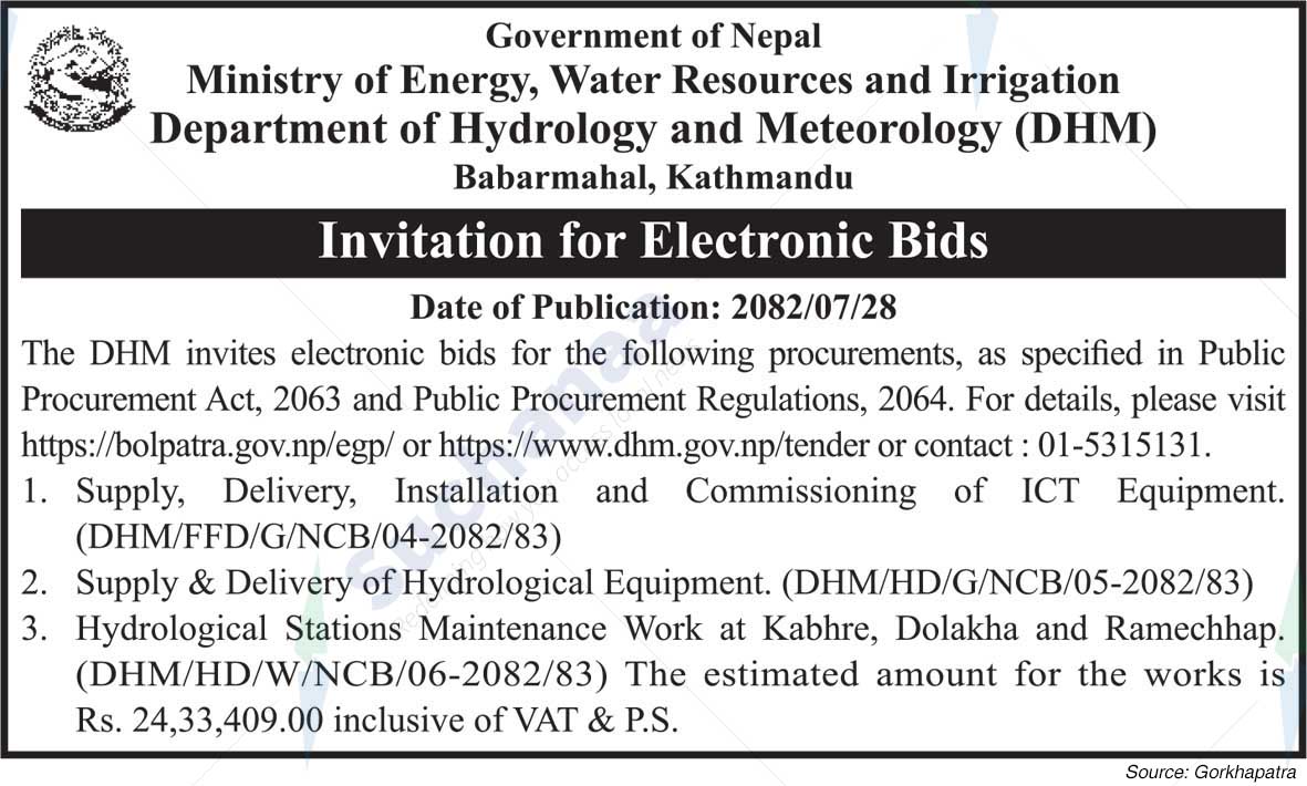 Department of Hydrology and Meteorology (DHM)