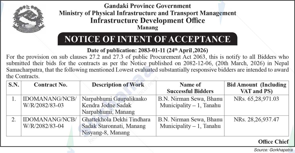 Infrastructure Development Office, Manang