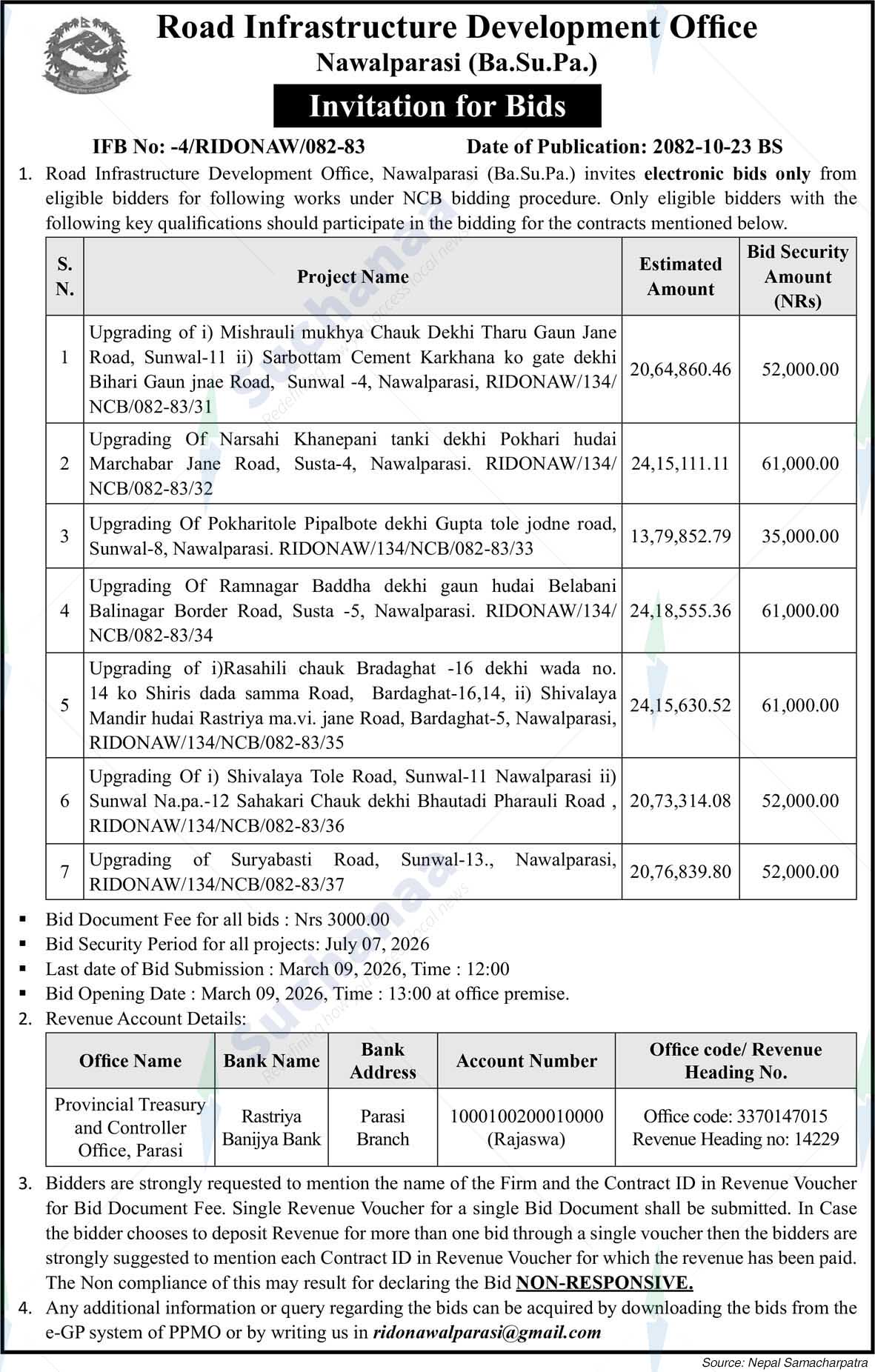 Road Infrastructure Development Office Nawalparasi (Ba.Su.Pa.)