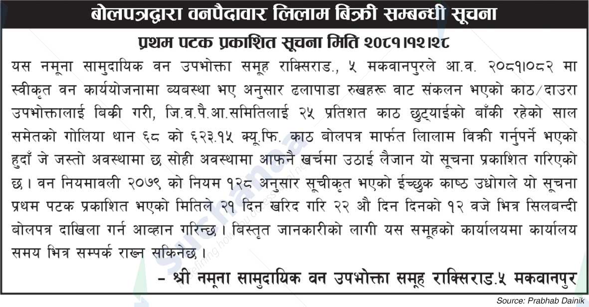 Shree Namuna Saa. Wa. Wu. Sa.