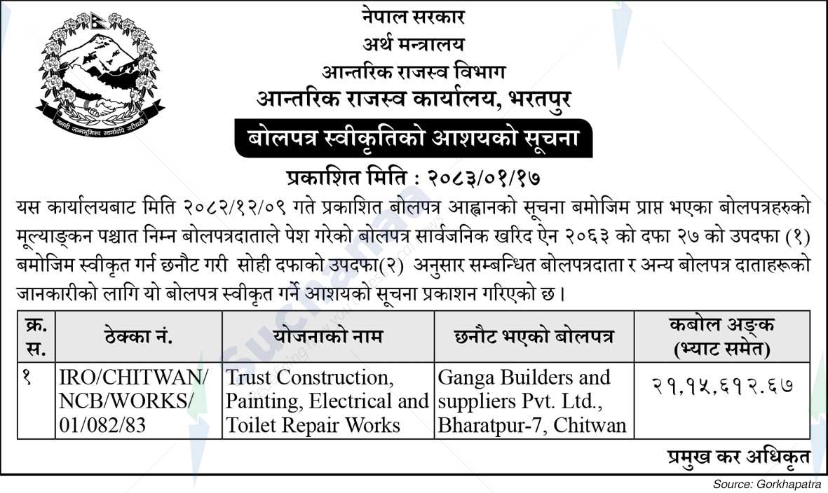 Inland Revenue Office, Bharatpur
