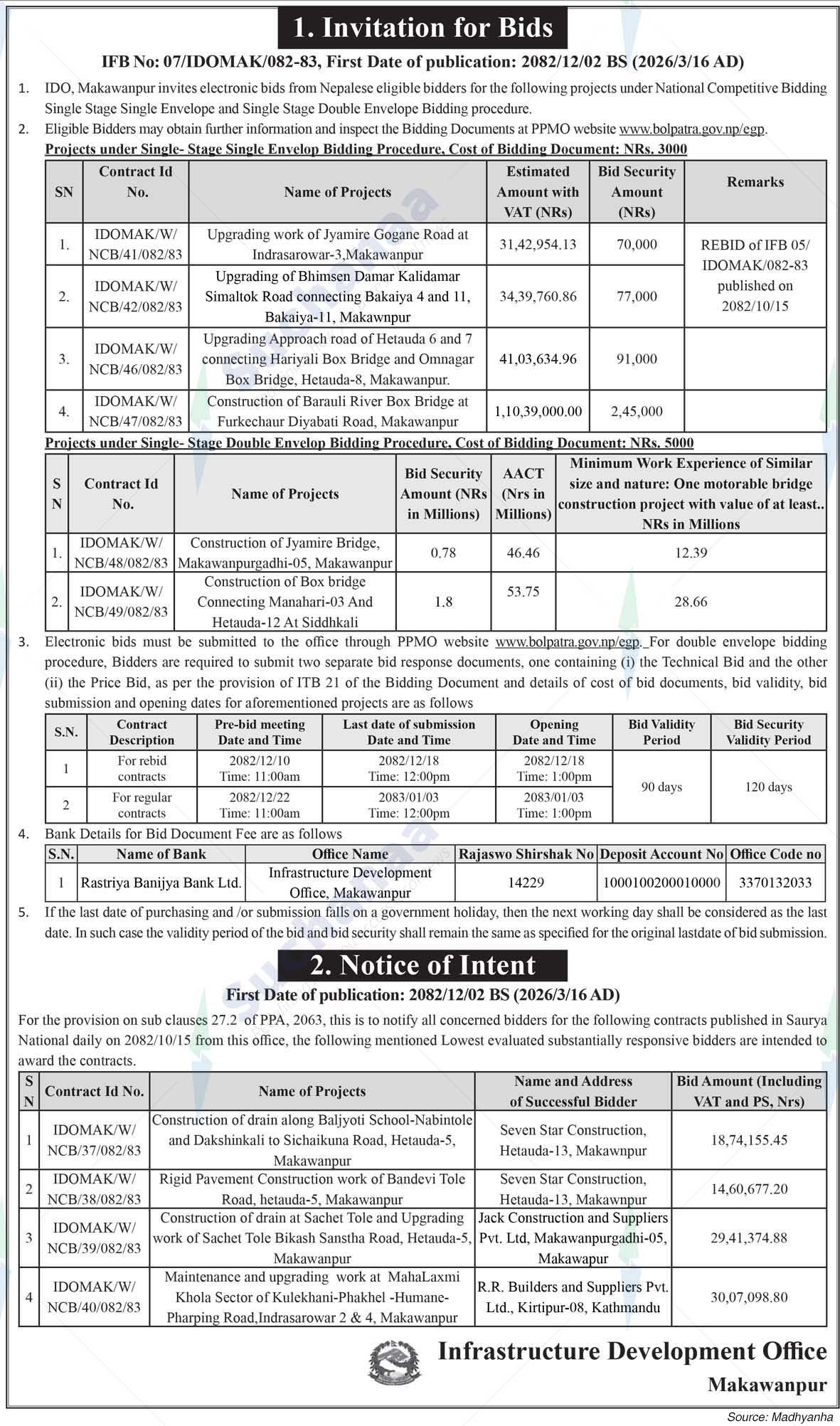Infrastructure Development Office, Makawanpur