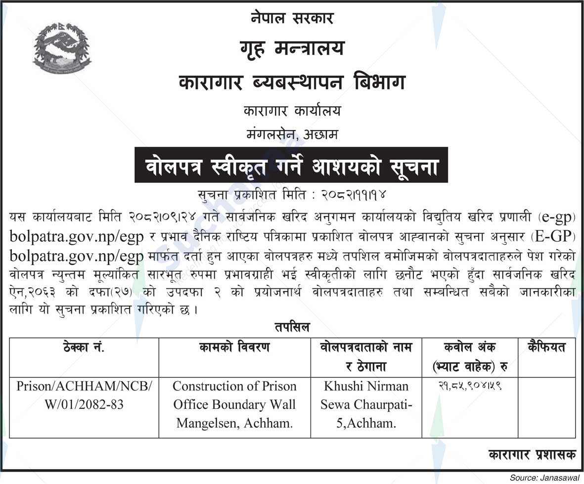 Prison Office, Achham