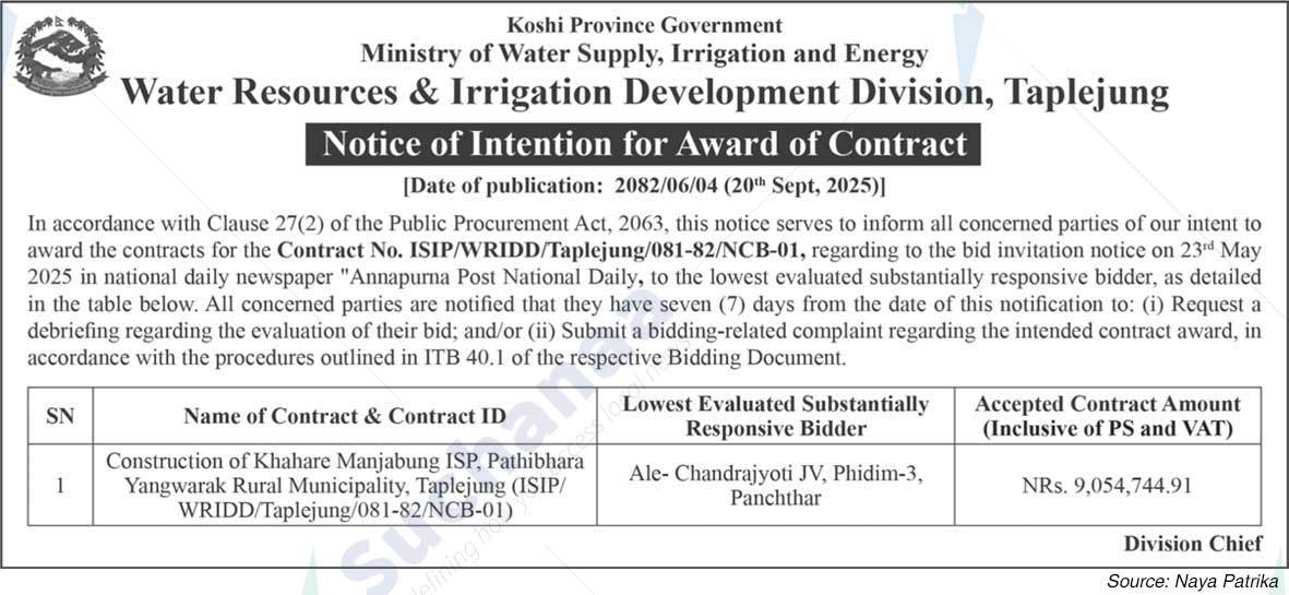 Water Resources & Irrigation Development Division, Taplejung