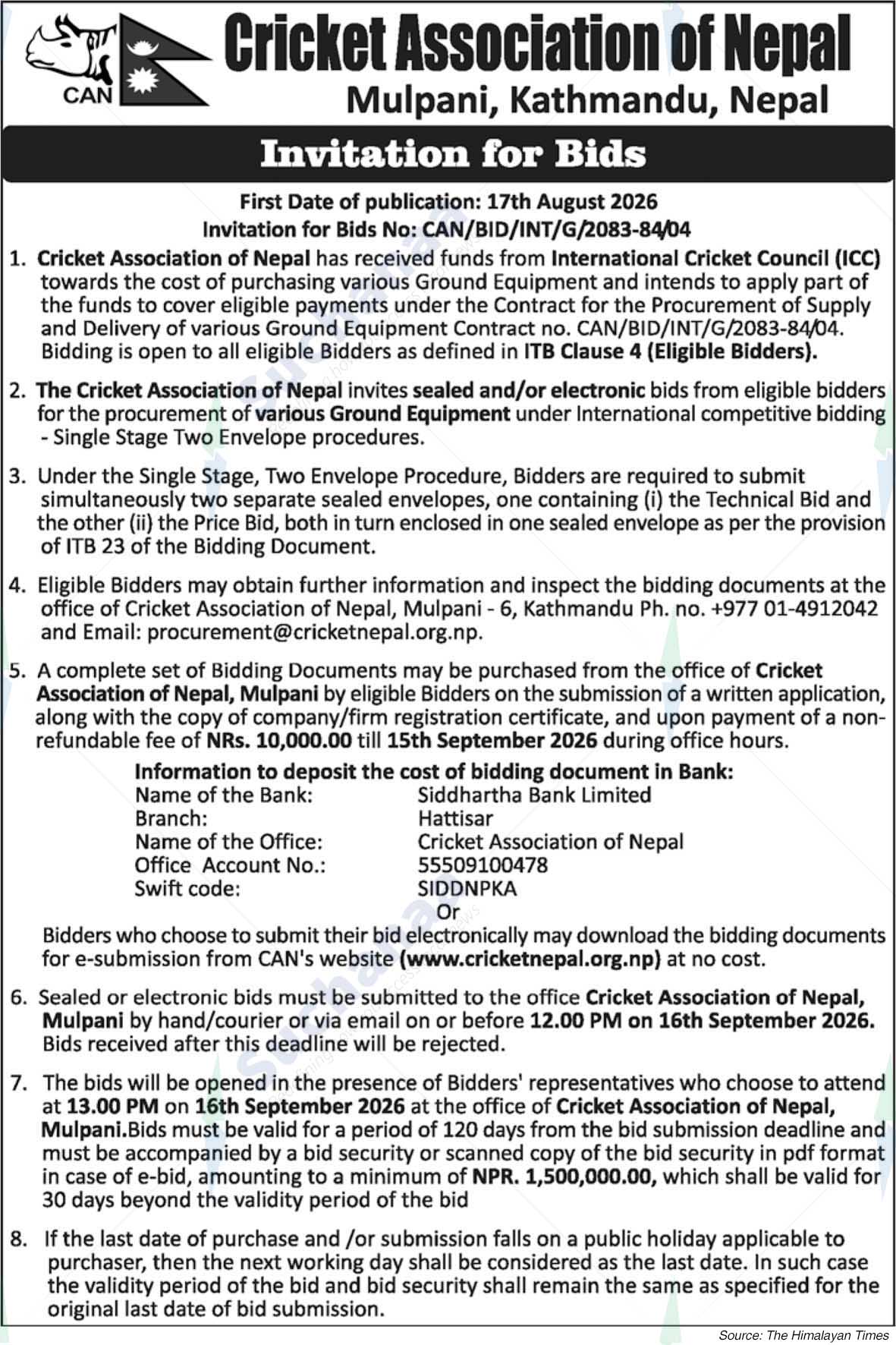 Cricket Association of Nepal (CAN)
