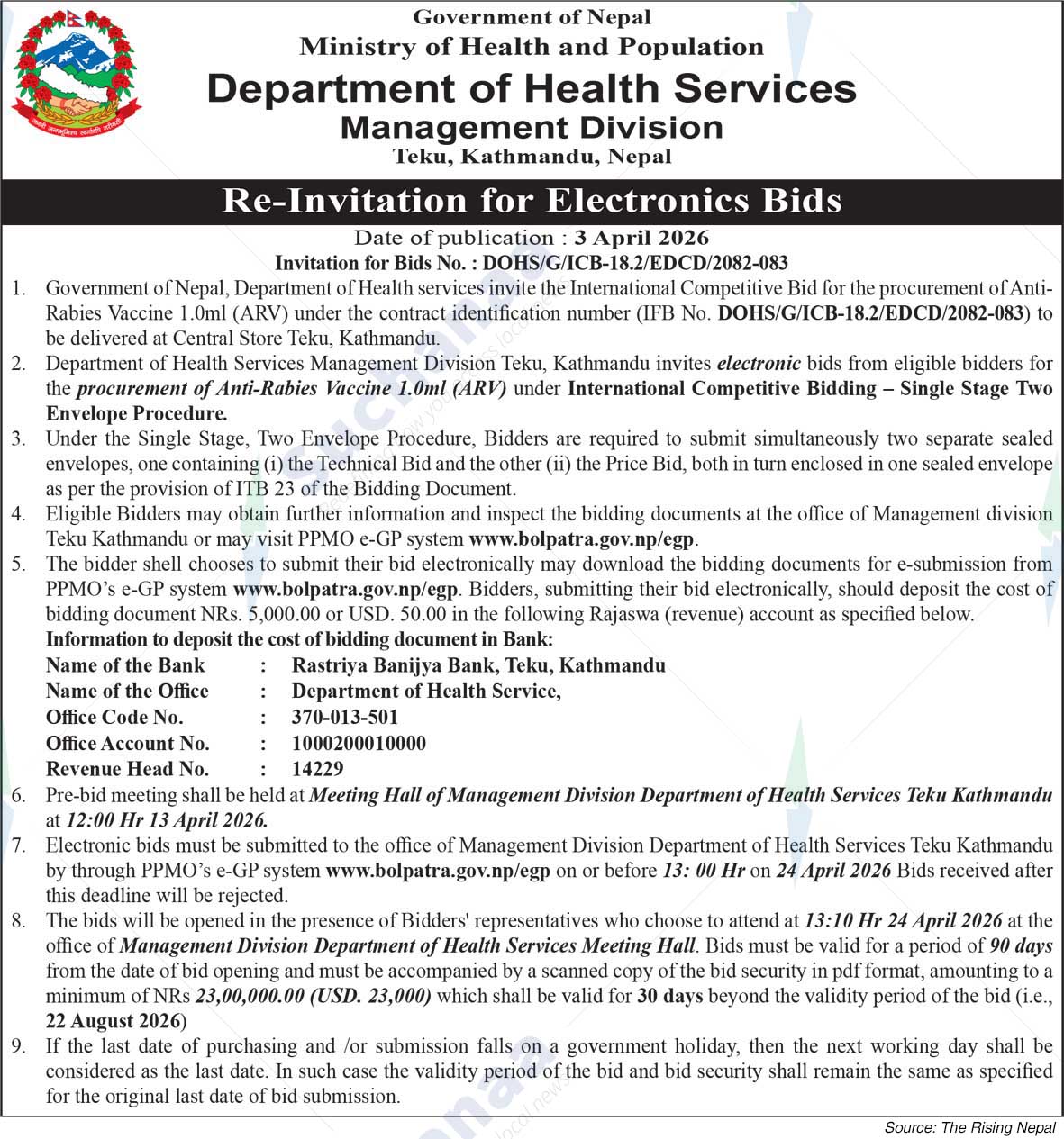 Department of Health Services