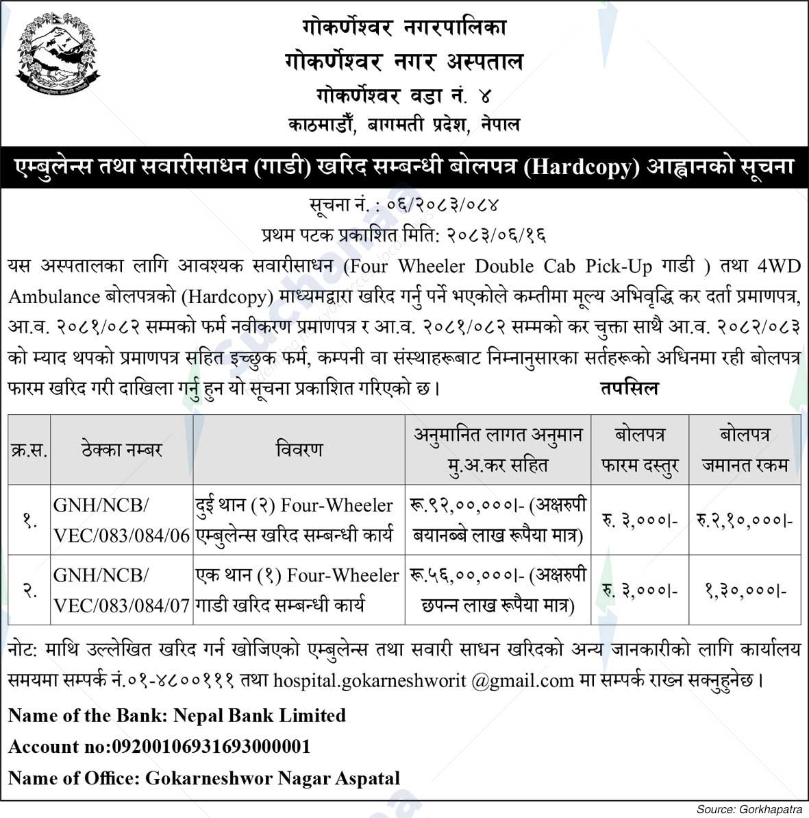 Gokarneshwor Nagar Hospital