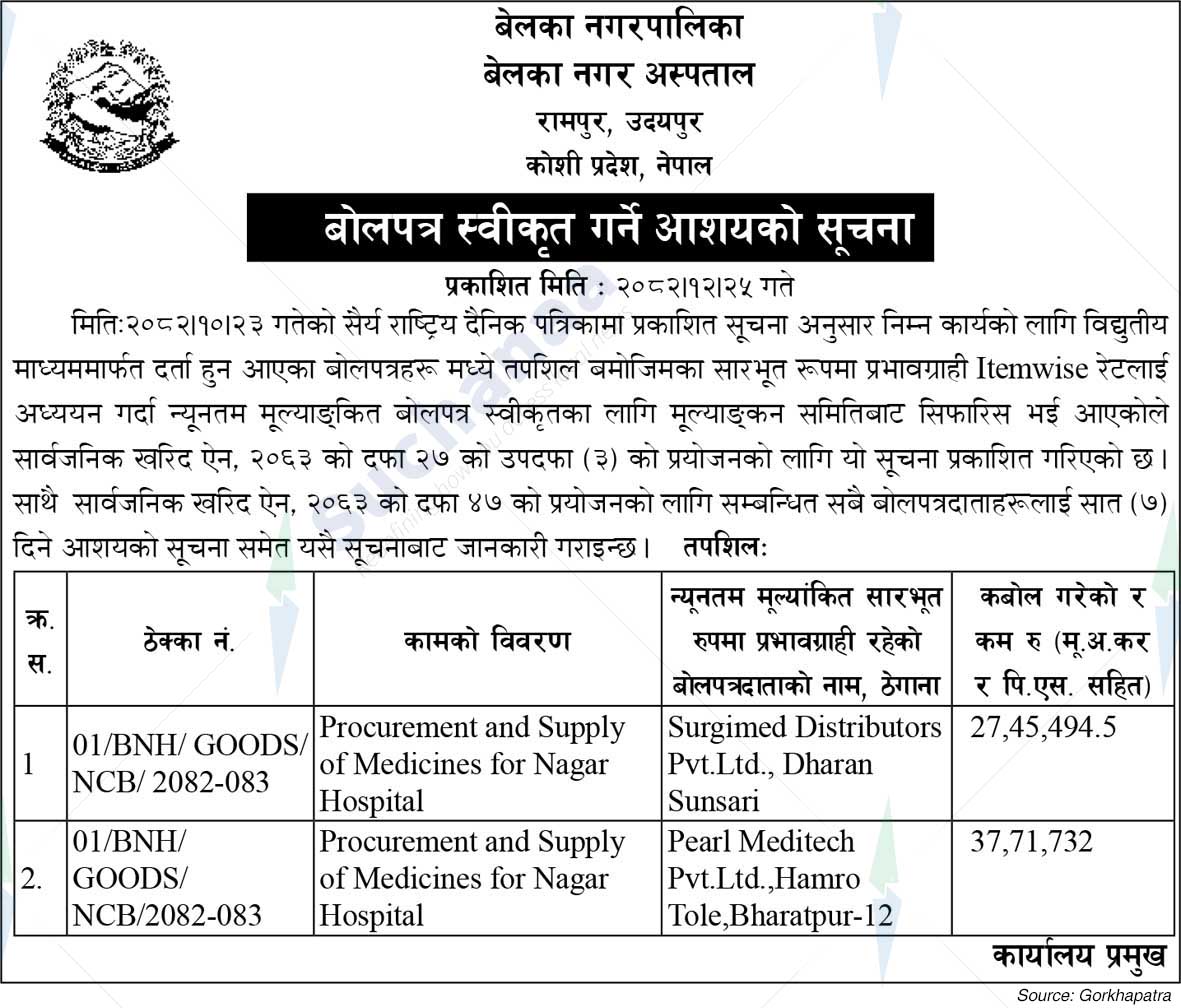 Belaka Nagar Aspatal, Rampur