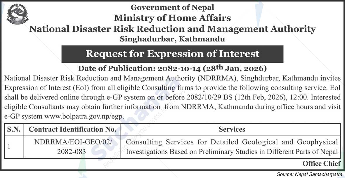 National Disaster Risk Reduction and Management Authority, Singhadurbar, Kathmandu