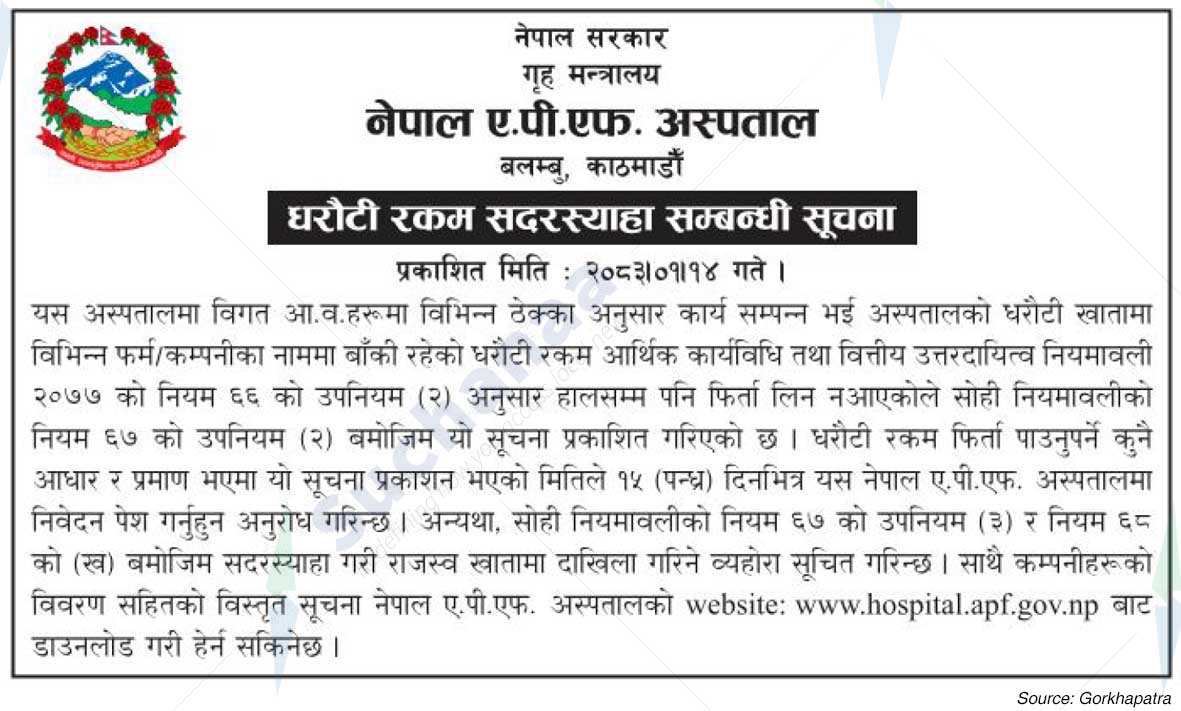 Nepal APF Hospital