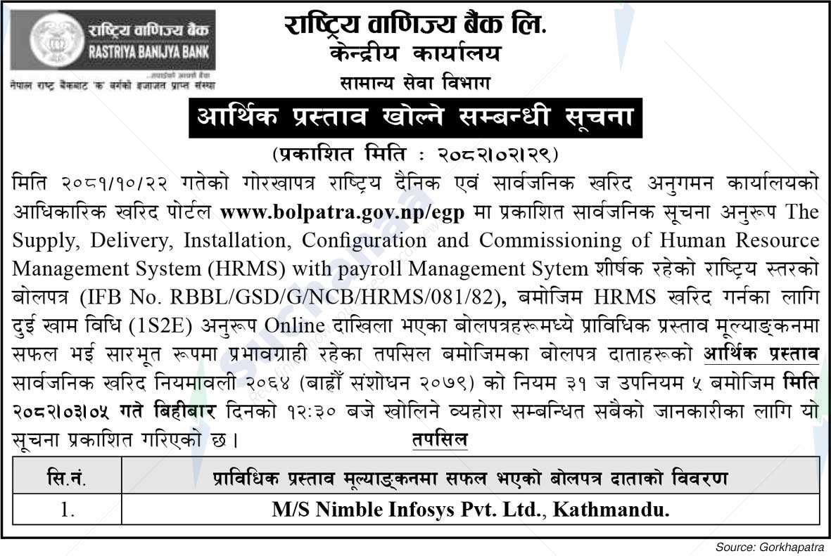 Rastriya Banijya Bank Ltd.