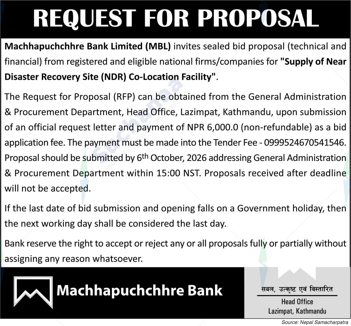 Machhapuchchhre Bank Limited