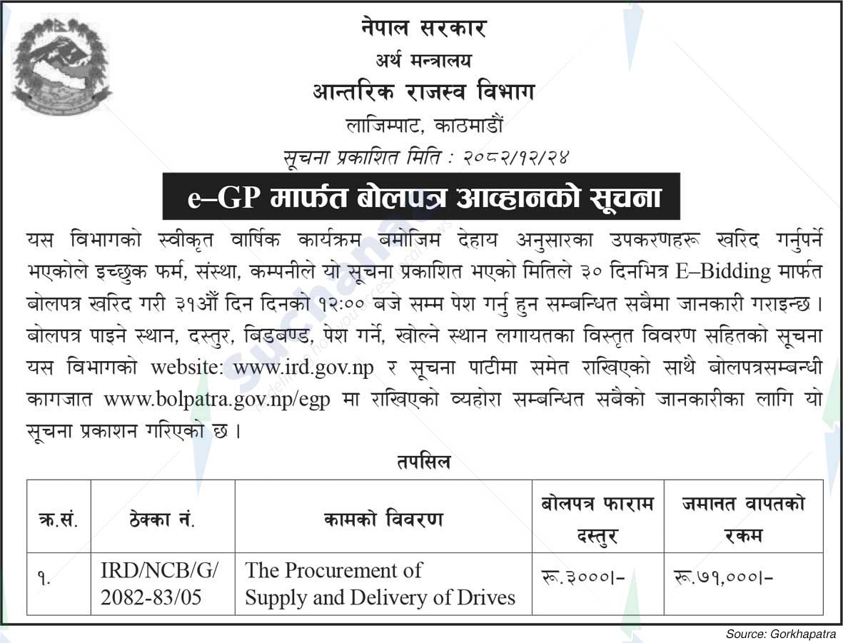 Inland Revenue Department, Lazimpat, Kathmandu