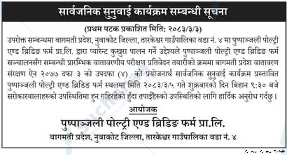 Pushpanjali Poultry and Breeding Firm Pvt. Ltd.