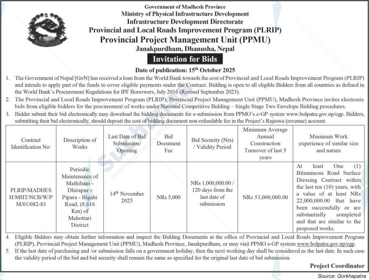 Provincial Project Management Unit (PPMU)