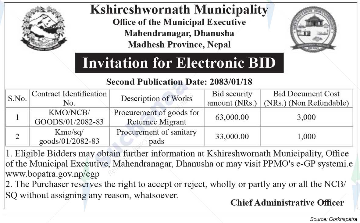 Kshireshwornath Municipality