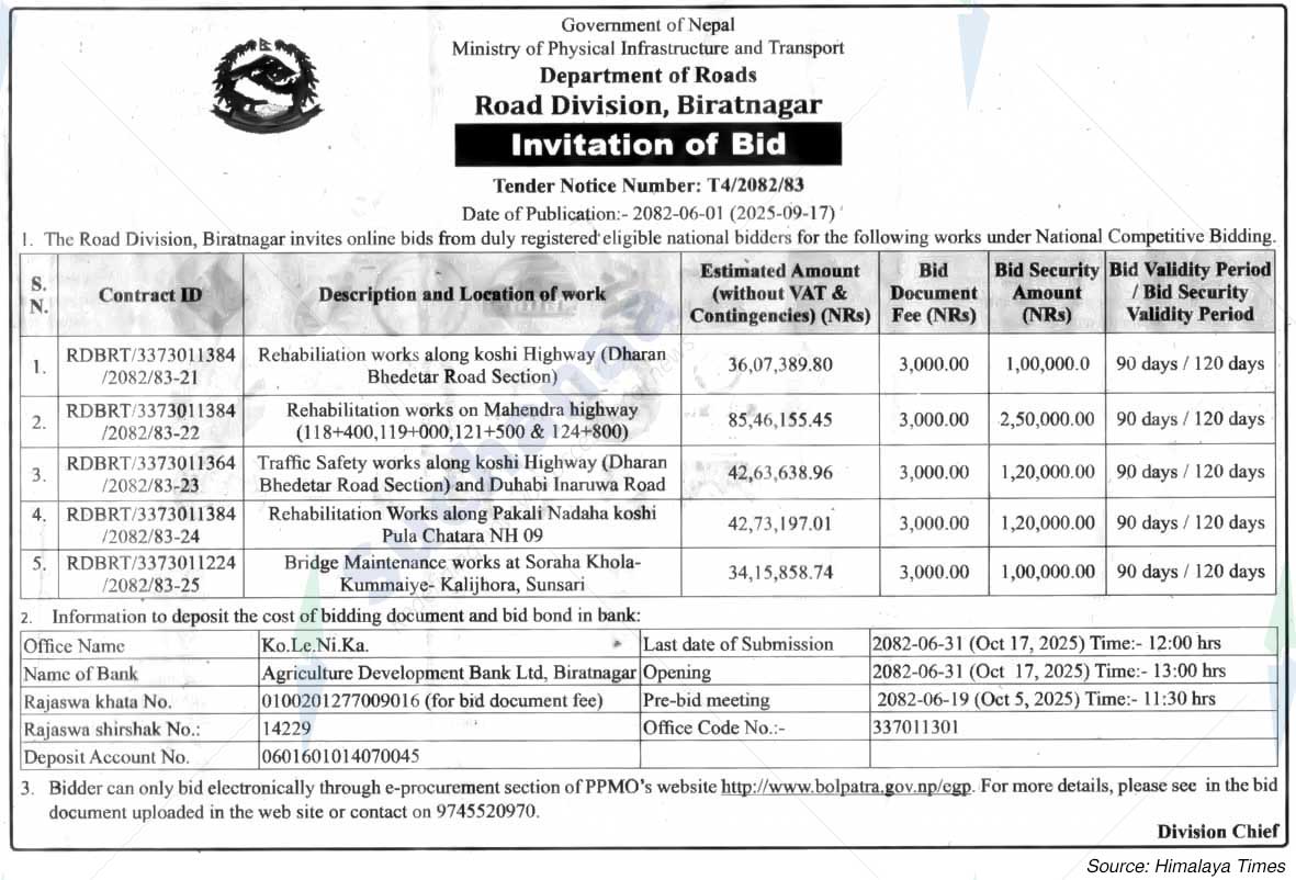 Road Division, Biratnagar
