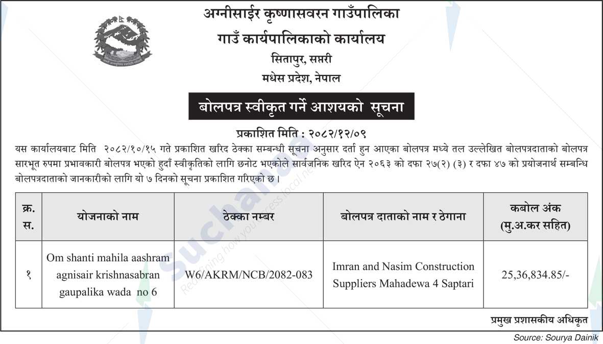 Agnisair Krishnasabran Rural Municipality