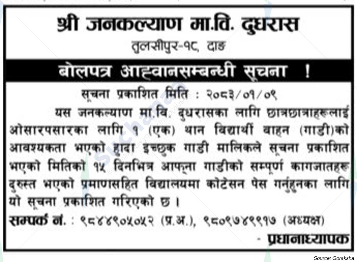 Shree Janakalyan Secondary School,  Dudharas, Dang