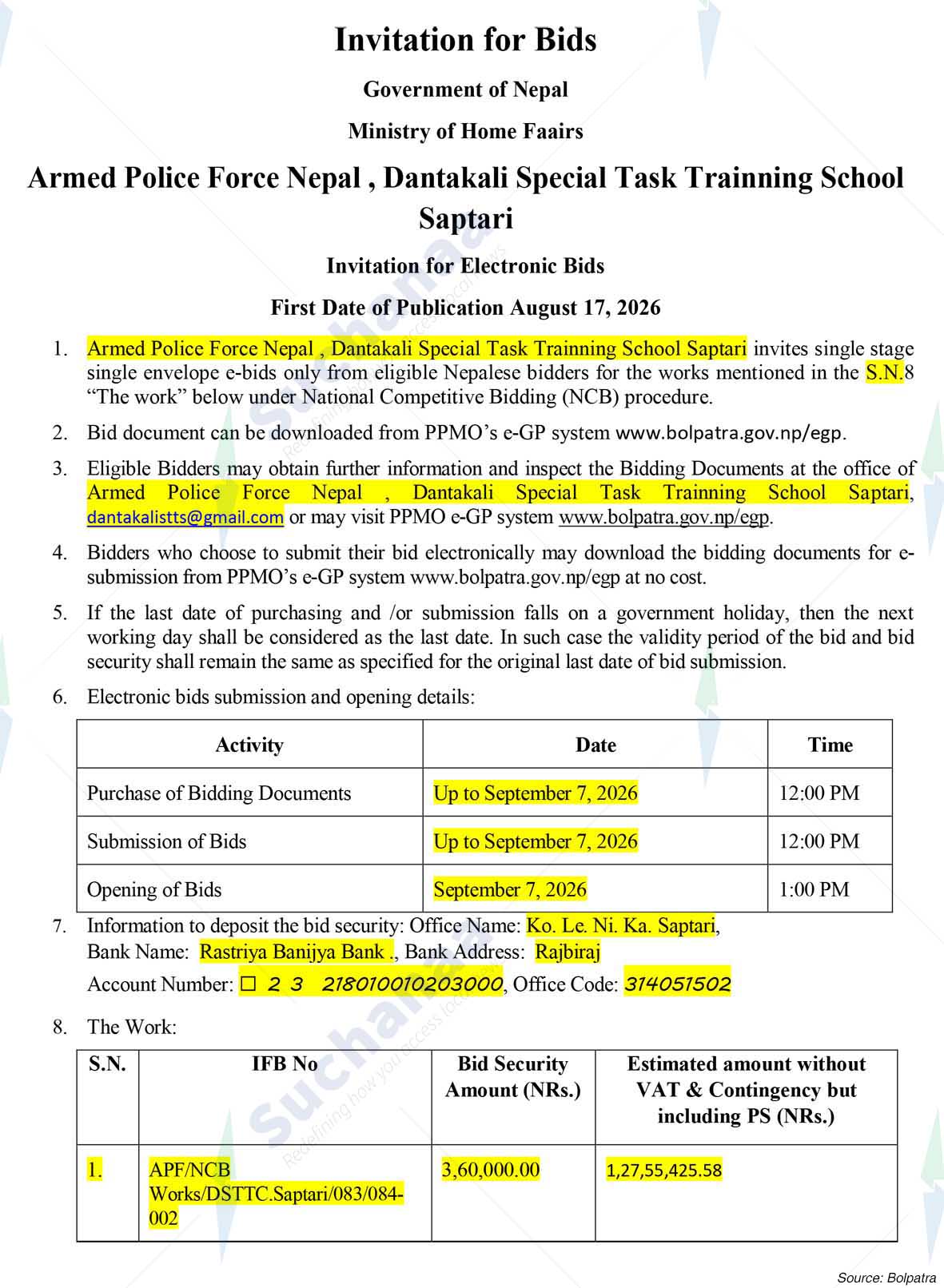 Armed Police Force, Nepal Company HQ, Sankhuwasabha, No. 4 Company
