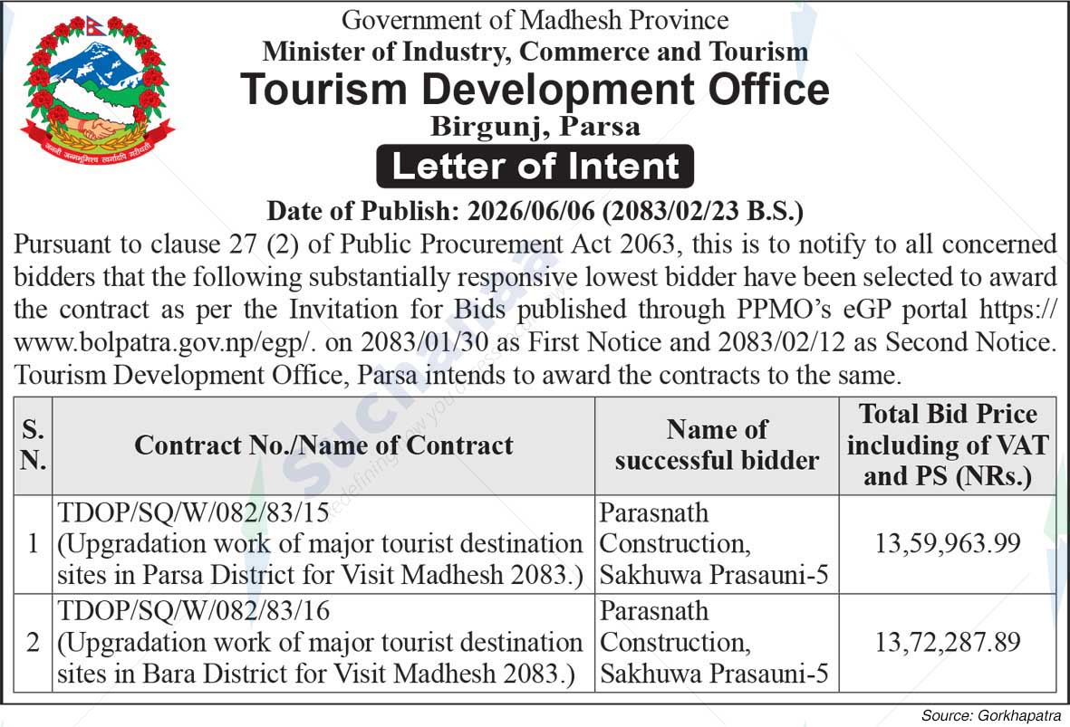 Tourism Development Office, Parsa