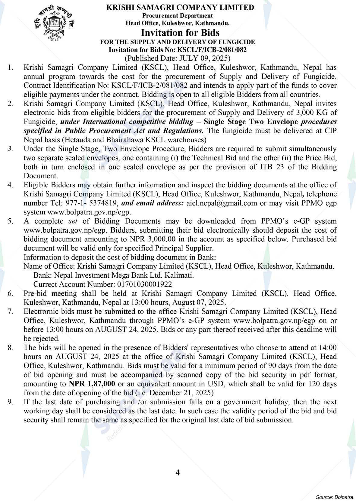 Krishi Samagri Company Limited