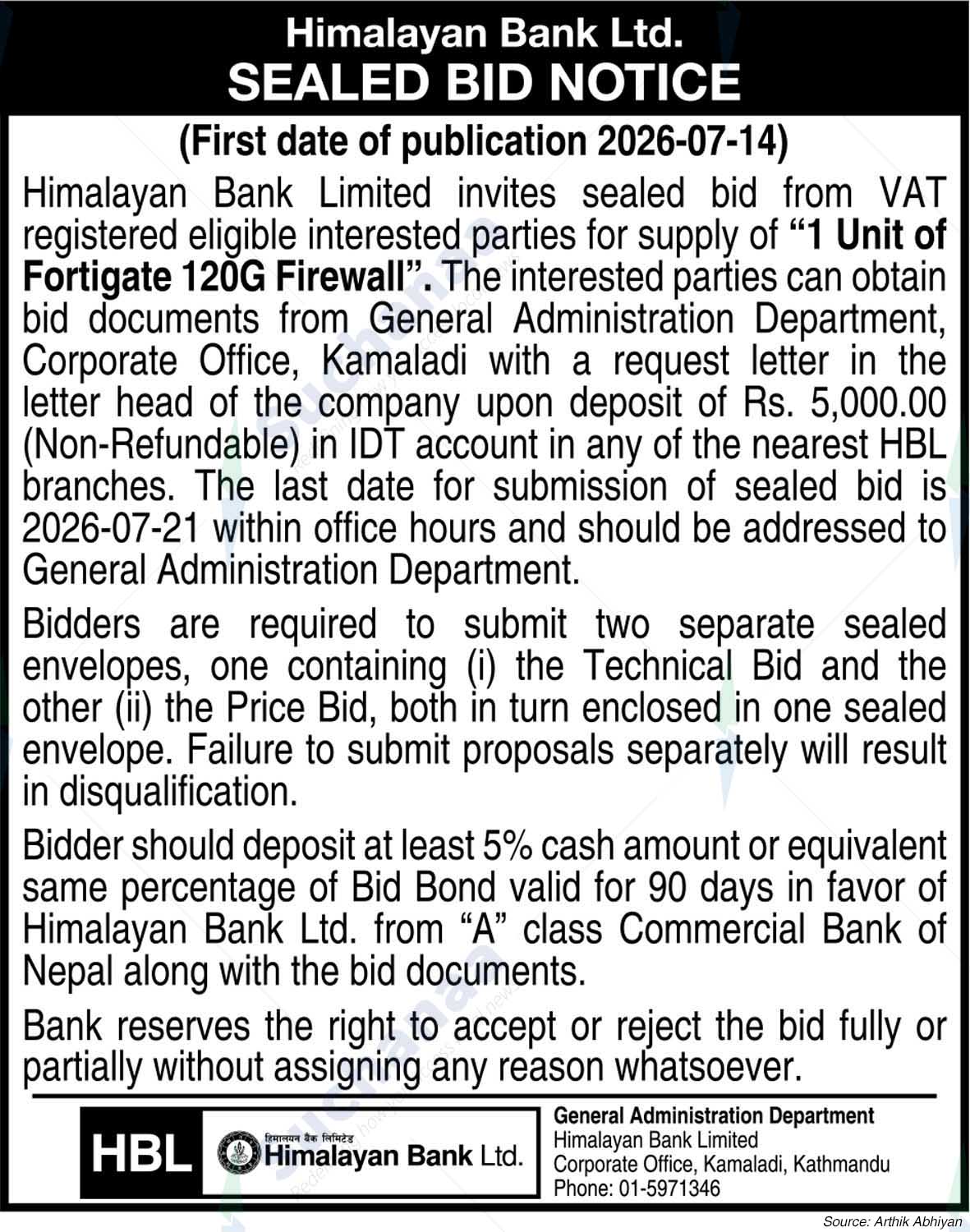 Himalayan Bank Limited