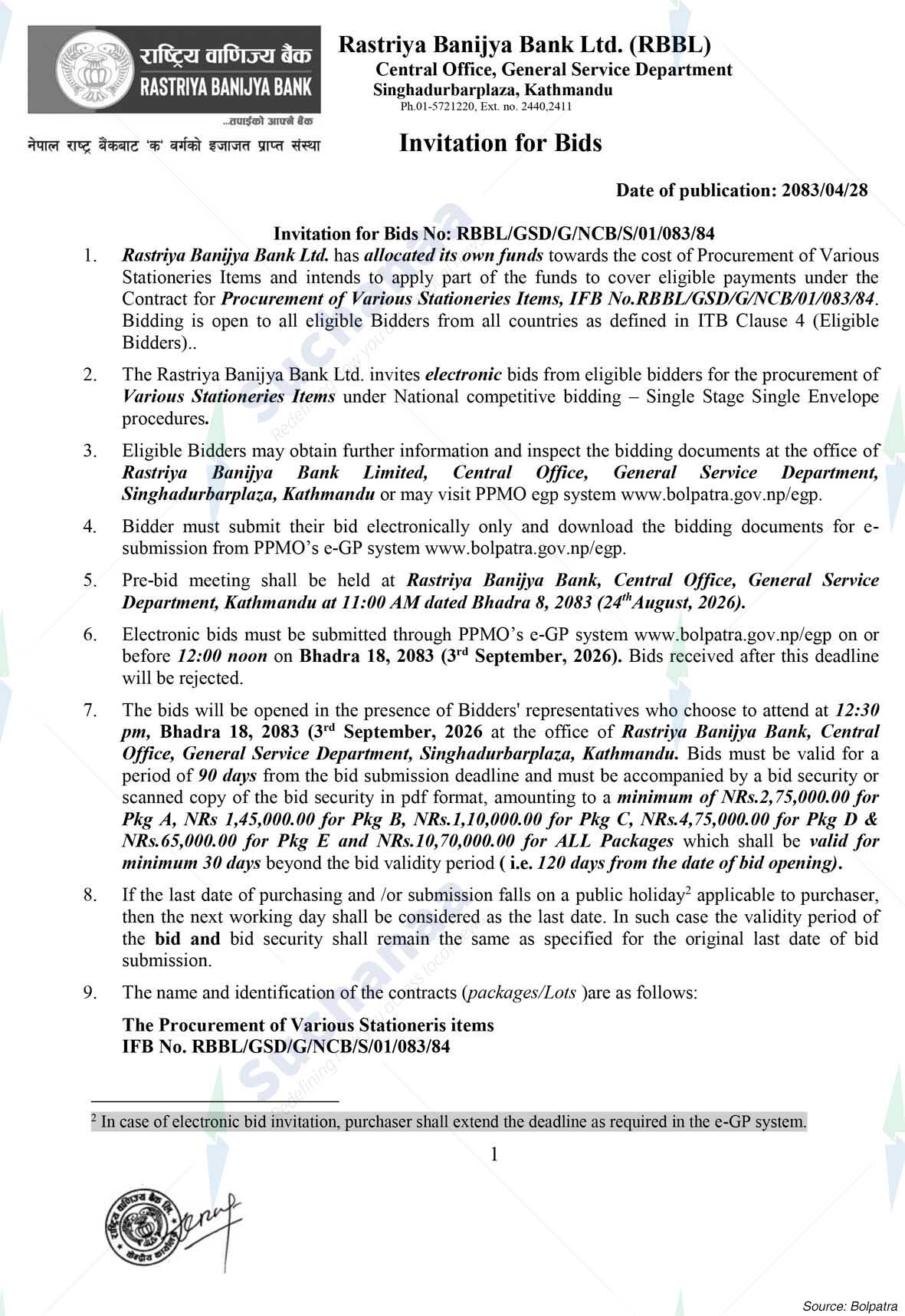 Rastriya Banijya Bank Ltd.