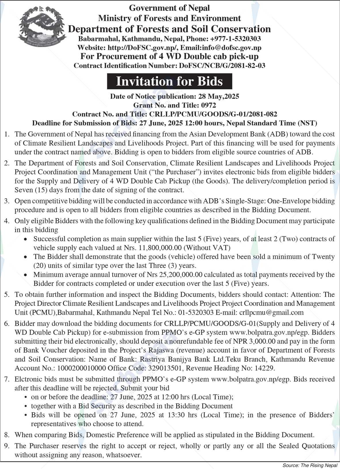 Department of Forests and Soil Conservation