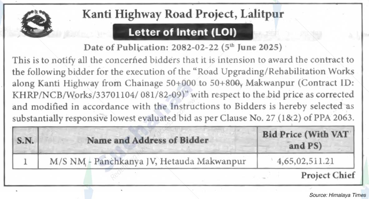 Kanti Highway Road Project, Lalitpur