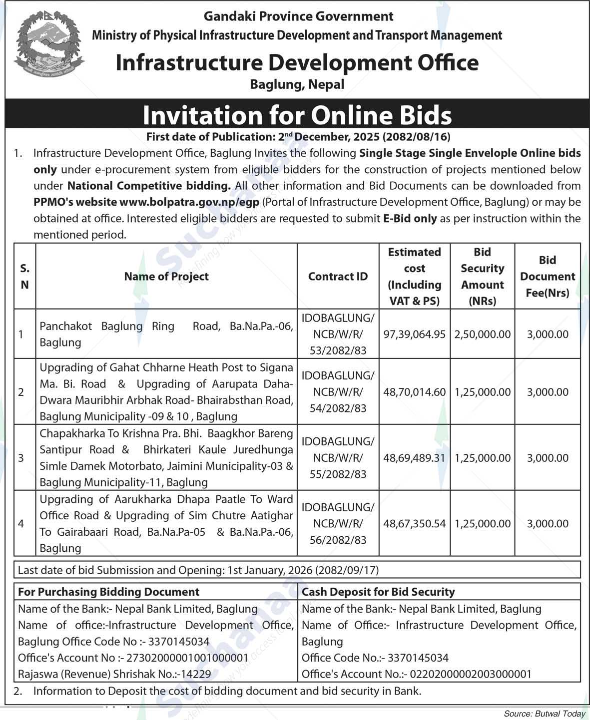 Infrastructure Development Office, Baglung