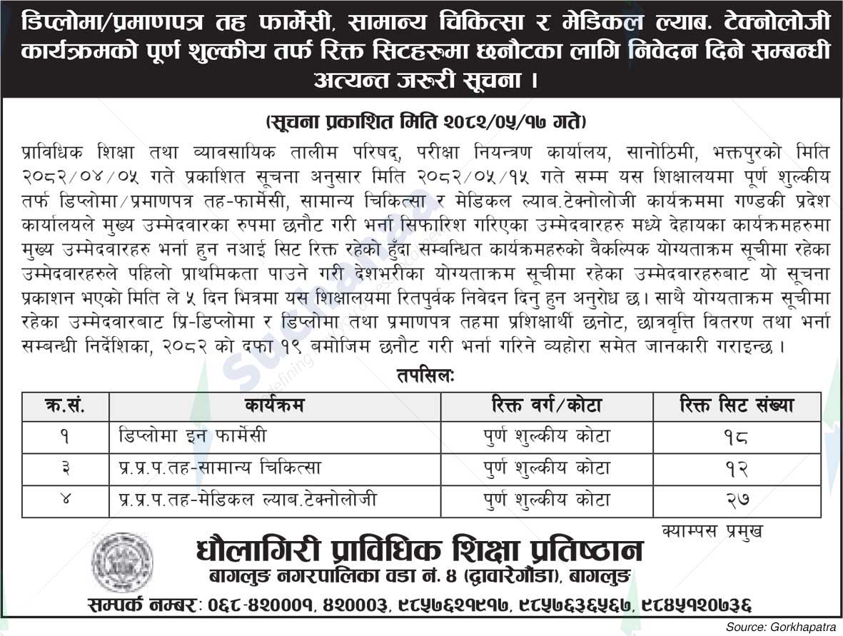 Dhaulagiri Technical Education Institute