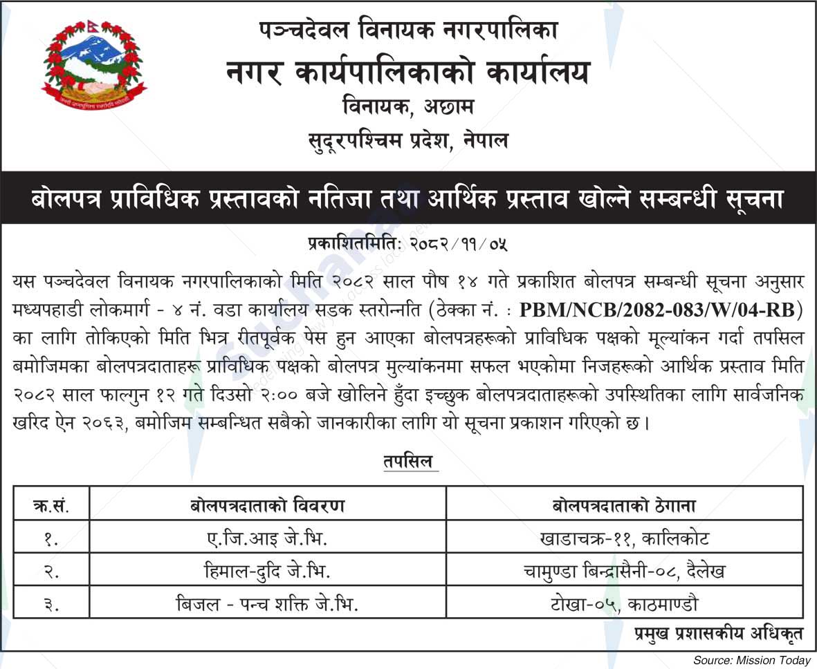 Panchadewal Binayak Municipality