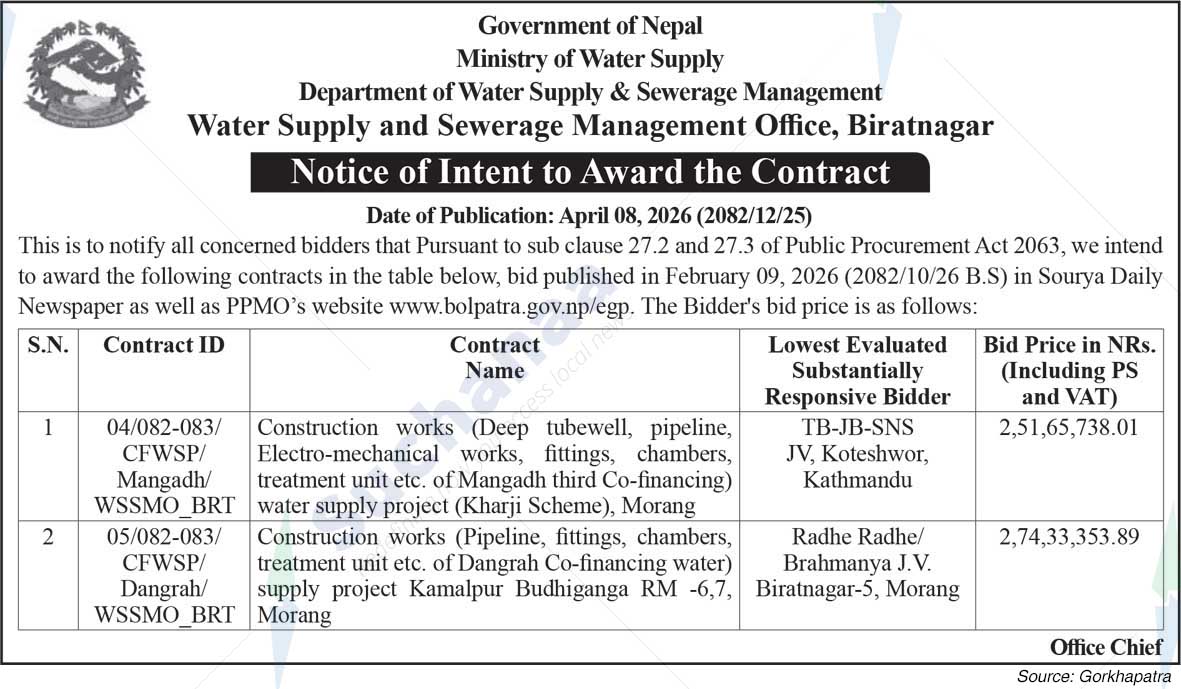 Water Supply and Sewerage Management Office, Biratnagar