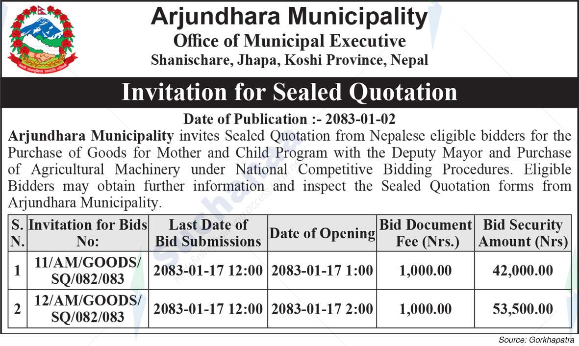 Arjundhara Municipality
