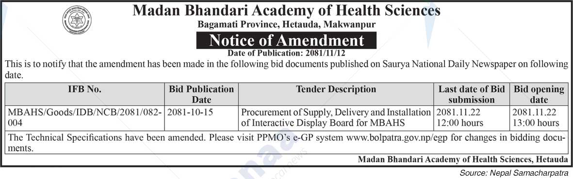 Madan Bhandari Academy of Health Sciences