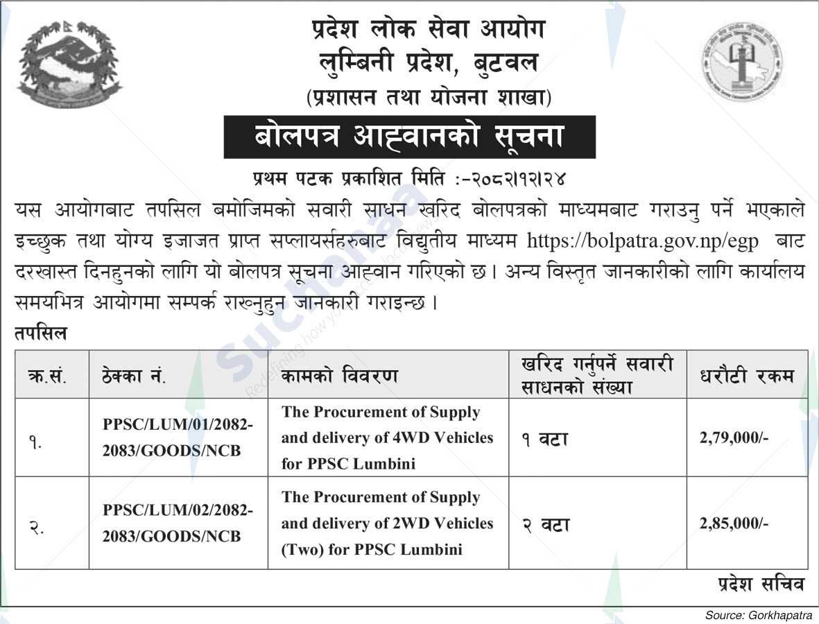 Province Public Services Commission, Butwal