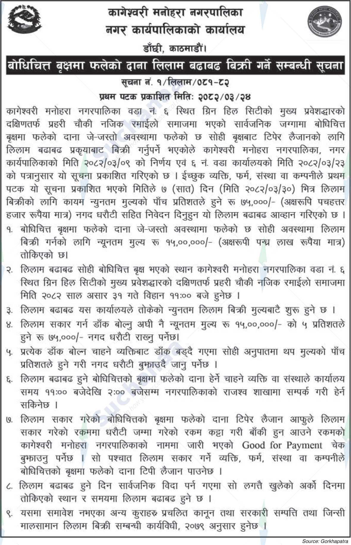Kageshwari Manohara Municipality