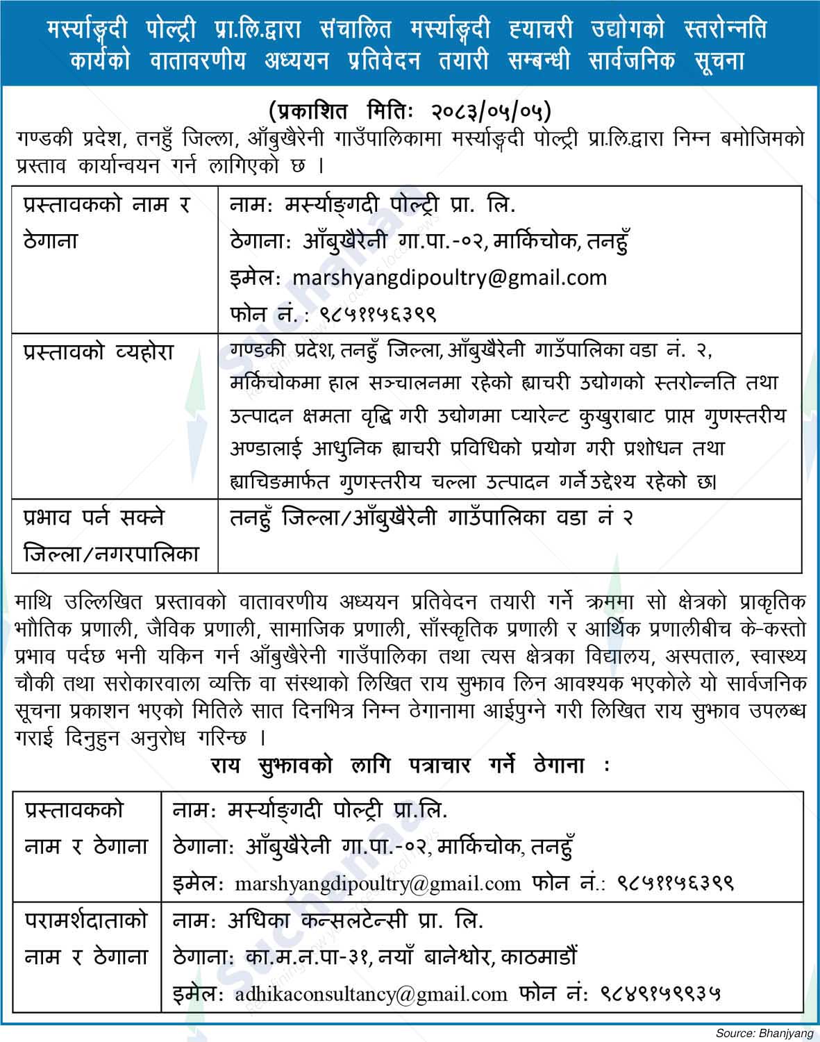 Marsyandi Poultry Pvt. Ltd.