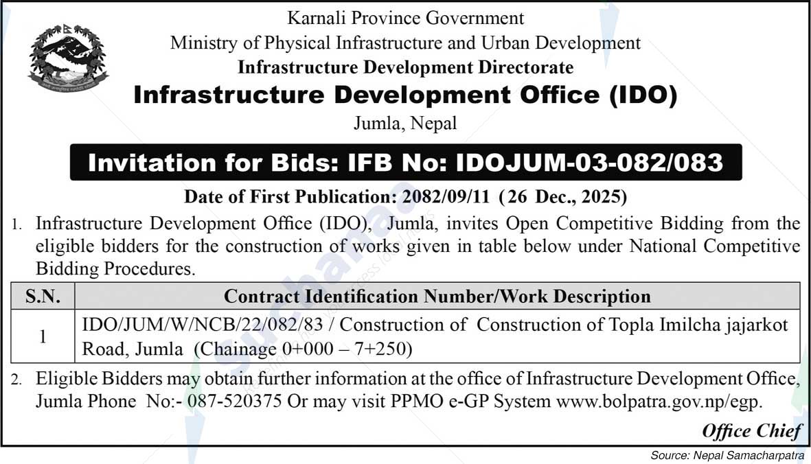 Infrastructure Development Office (IDO), Jumla