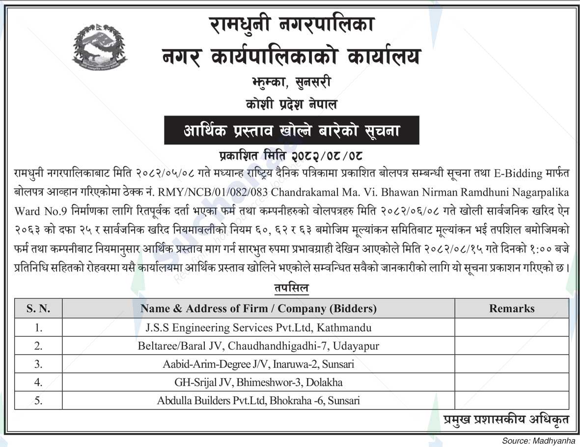 Ramdhuni Municipality