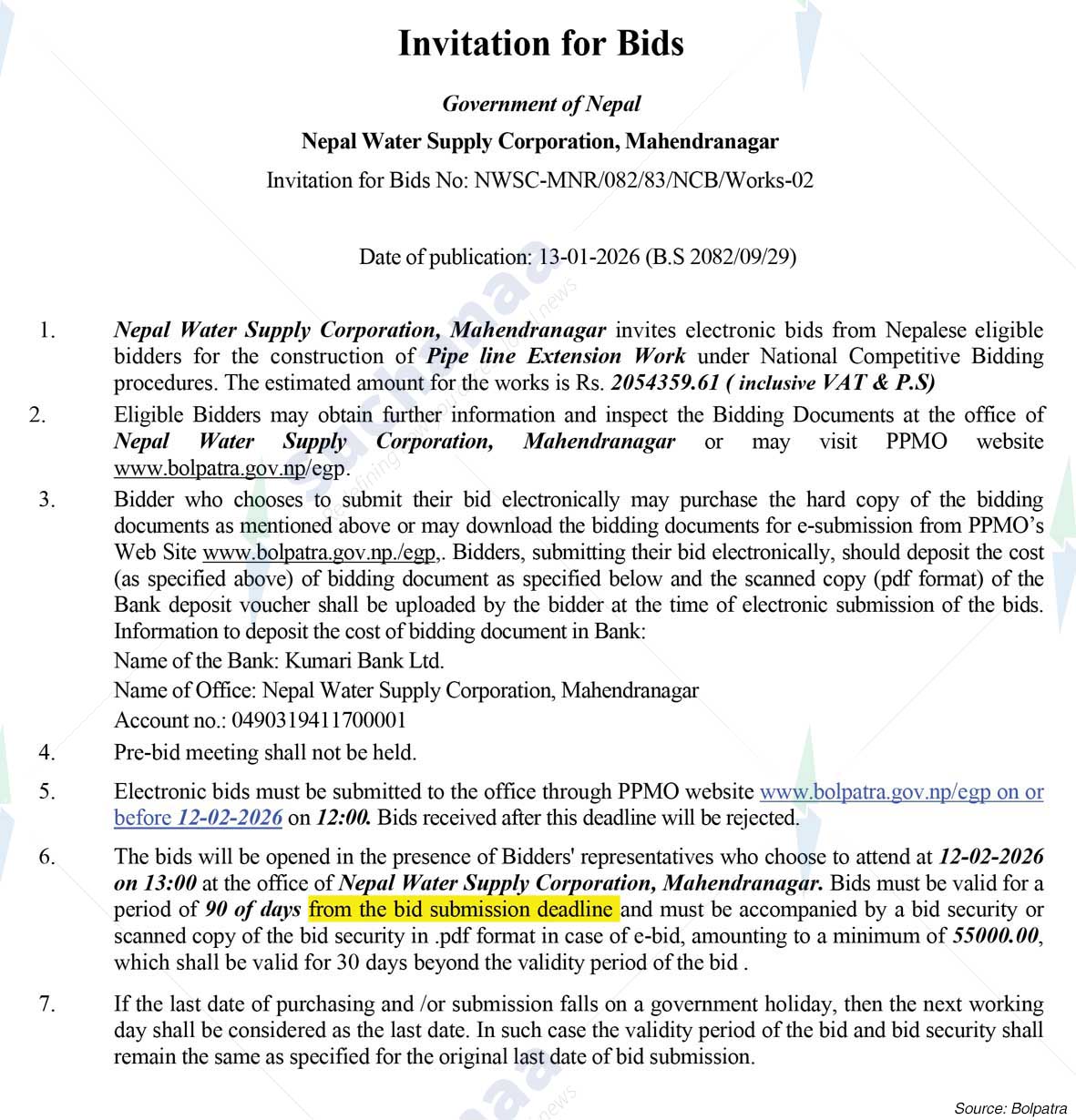 Nepal Water Supply Corporation,Branch Dhangadhi