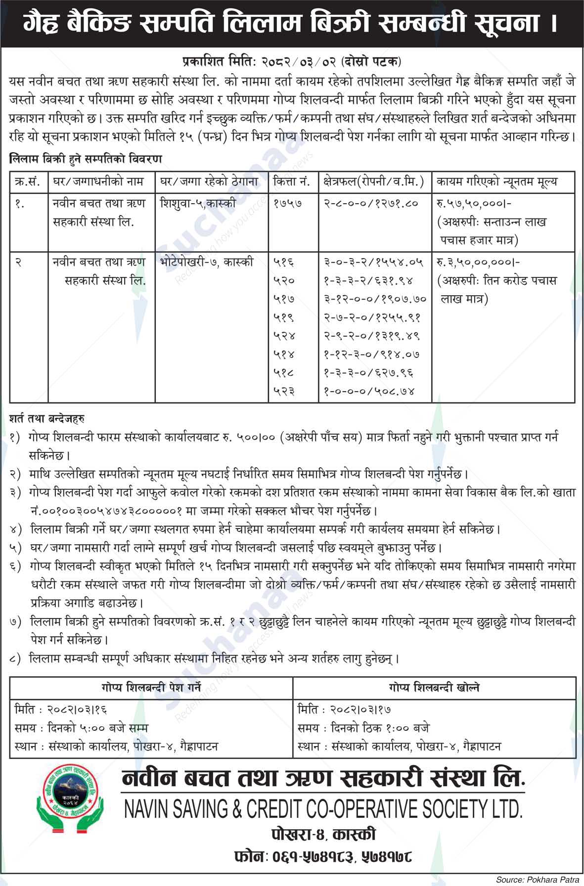 Navin Savings and Loan Cooperative Society Ltd.