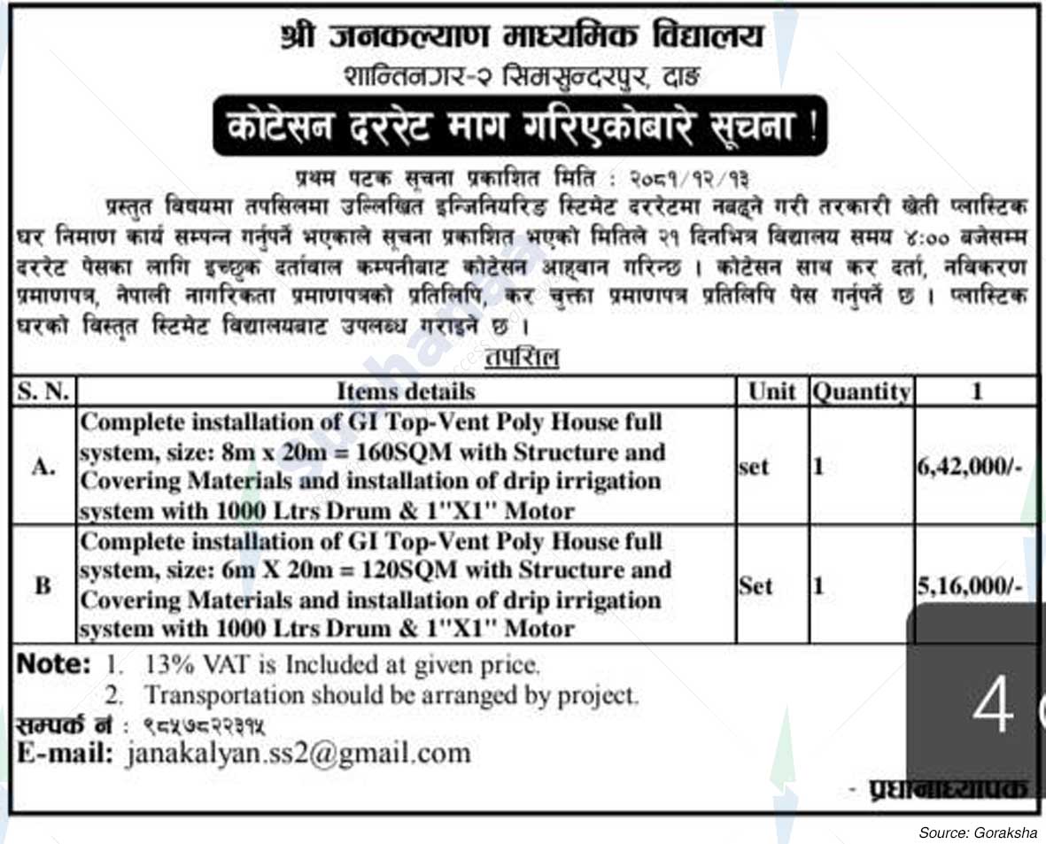 Shree Jankalyan Secondary School